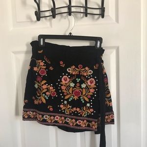 ZARA Floral Skort